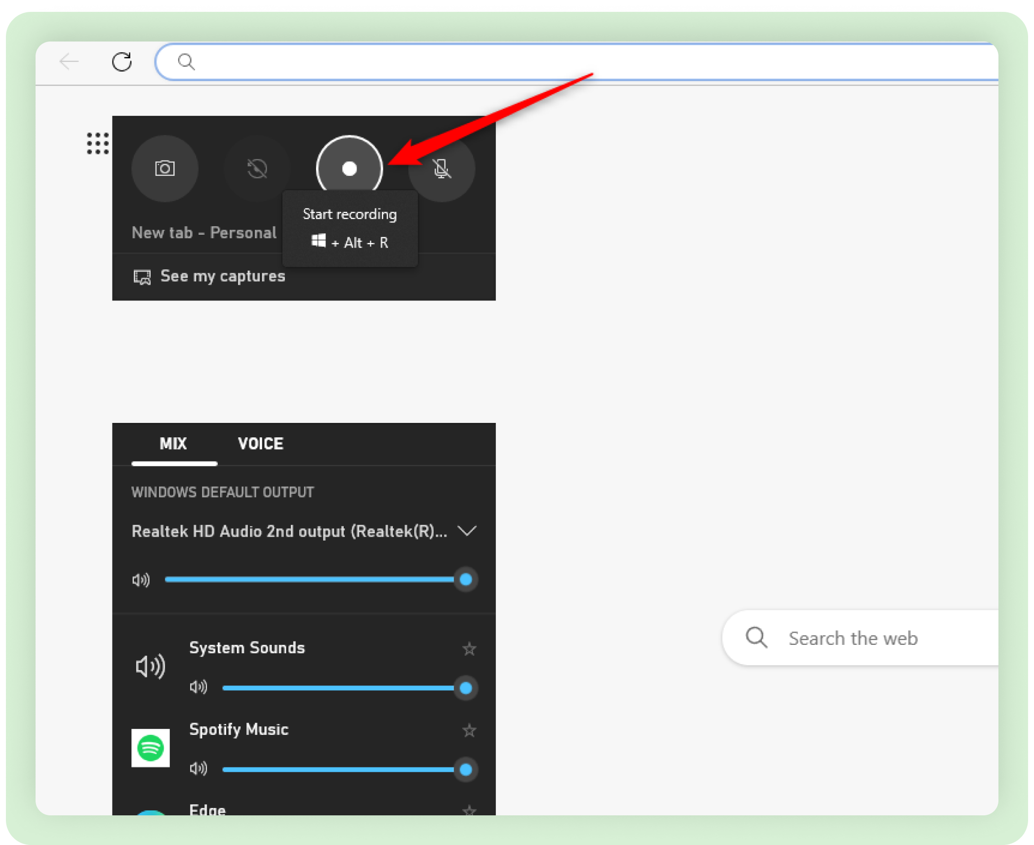 record screen windows screenshot